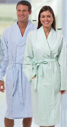 Picture of Patient Robe Unisex X-Large Green Stripe1835-1XL