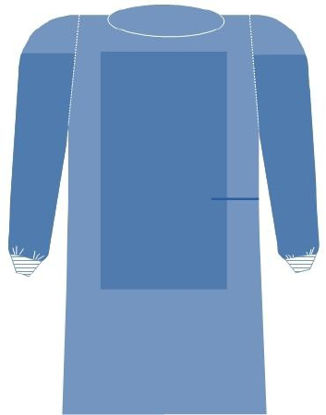 Picture of Poly-Reinforced Surgical Gown with Towel 2X-Large Blue Sterile AAMI Level 3 Disposable30341