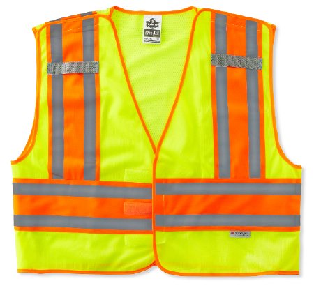 Picture of Safety Vest GloWear® 8245PSV Large / X-Large Lime / Orange 2 Pockets Unisex23395