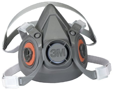 Picture of 3M™ 6000 Reusable Respirator Industrial Half Face 4 Point Adjustable Head Strap Small Gray179869A