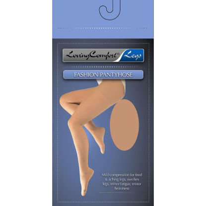 Picture of Compression Pantyhose Loving Comfort® Waist High Queen Beige Closed Toe1659 BEI Q+