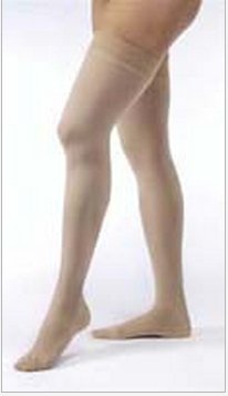 Picture of Compression Stocking JOBST® Opaque Thigh High Large Natural Closed Toe115288
