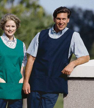 Picture of General Purpose Apron Bib Style Navy Blue Reusable64184-R