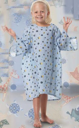Picture of Patient Exam Gown All Stars Large Kid Design (Frog-E Green) Reusable5506-L