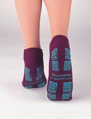 Picture of Slipper Socks TredMates® X-Large Wine / Gray Ankle High3812-2282