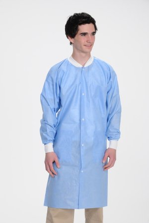 Picture of Lab Coat ValuMax® Extra-Safe™ Medical Blue 2X-Large Knee Length Limited Reuse3660MB2XL