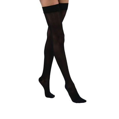 Picture of Compression Pantyhose JOBST® UltraSheer Thigh High Small Black Closed Toe117229