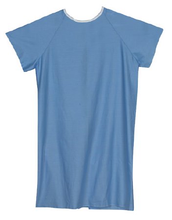 Picture of Patient Exam Gown One Size Fits Most Blue Reusable532-8030-0100