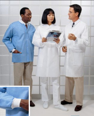 Picture of Lab Coat White Large Knee Length Disposable2312LC