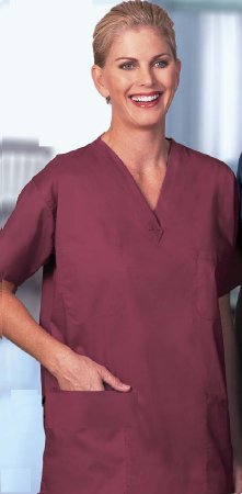 Picture of Scrub Shirt 2X-Large Navy Blue 2 Pockets Short Set-In Sleeve Unisex7889-2XL