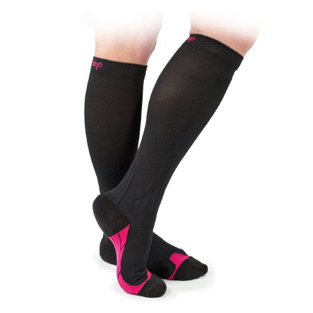 Picture of Compression Socks Powerstep®G2 Knee High X-Large Black / Gray Closed Toe6125-18WX