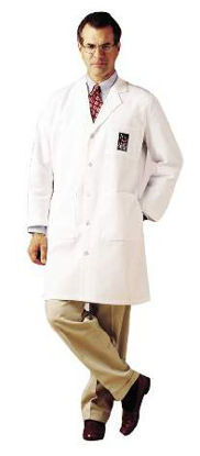 Picture of Lab Coat White Size 44 Knee Length Reusable3139WWT44