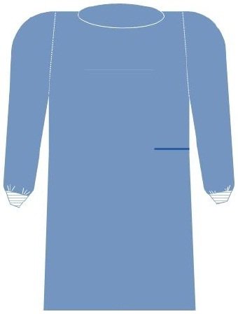Picture of Non-Reinforced Surgical Gown with Towel SurgiSoft® Large Blue Sterile AAMI Level 3 Disposable10141