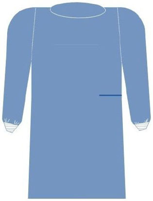 Picture of Non-Reinforced Surgical Gown with Towel SurgiSoft® Large Blue Sterile AAMI Level 3 Disposable10141