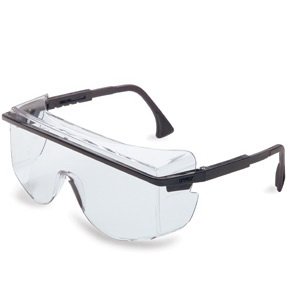 Picture of Safety Glasses Uvex Astro OTG 3001 Antifog Coating Clear Tint Polycarbonate Lens Blue Frame Over Ear One Size Fits Most19084892