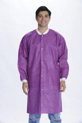 Picture of Lab Coat ValuMax® Extra-Safe™ Plum 2X-Large Knee Length Limited Reuse3660PU2XL