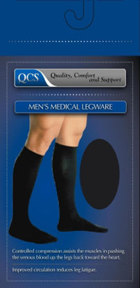 Picture of Compression Socks QCS Knee High Small Black Closed Toe1662 BLA SM