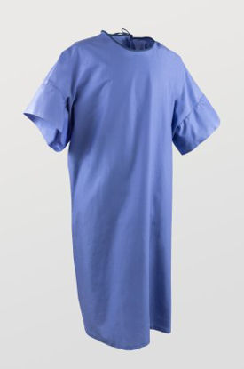 Picture of Patient Exam Gown Large Blue Print Reusable74F49430