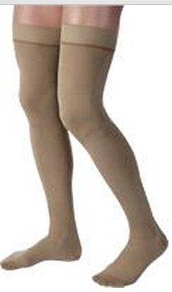 Picture of Compression Stocking JOBST® for Men Thigh High Small Khaki Closed Toe115400