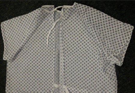 Picture of Patient Exam Gown One Size Fits Most White Print Reusable100714