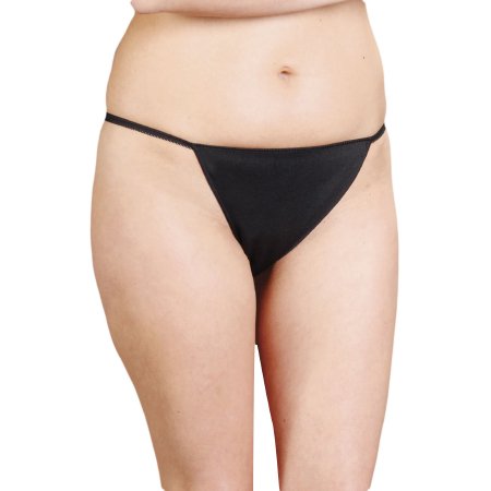 Picture of PANTY, PHOTO THONG-CUT CLOTH DISP BLK 1SZ (50/BG)T-655BLK