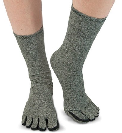 Picture of Arthritis Socks IMAK® Calf High Medium Gray Closed ToeA20191