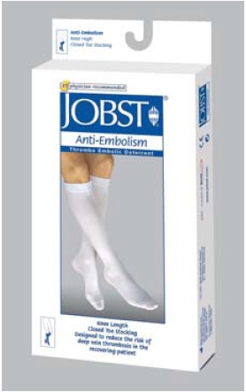 Picture of Anti-embolism Stocking JOBST® Thigh High X-Large / Long White Closed Toe111488