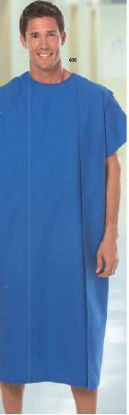 Picture of Patient Exam Gown One Size Fits Most Blueberry Reusable630-NS