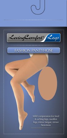 Picture of Compression Pantyhose Loving Comfort® Waist High Medium Black Closed Toe1657 BLA MD