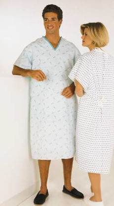 Picture of Patient Exam Gown Large Sparkler Print Reusable714-L