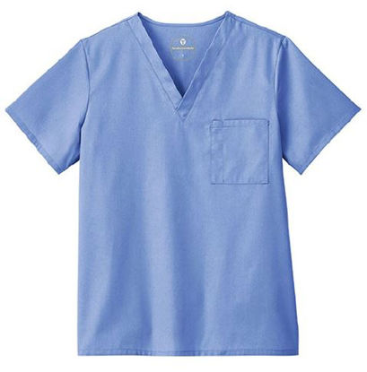 Picture of Scrub Shirt Fundamentals 2X-Large Ceil Blue 1 Pocket Short Sleeve Unisex14900-046-2XL