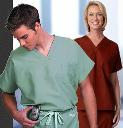 Picture of Scrub Shirt Poplin® Medium Tan 1 Pocket Short Sleeve Unisex78748-M