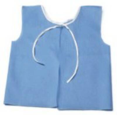 Picture of Exam Cape Blue One Size Fits Most Front / Back Opening Tie Closure Female502S