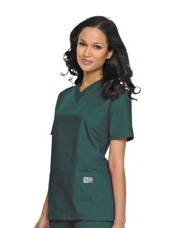 Picture of Scrub Shirt X-Large Hunter Green 3 Pockets Short Set-In Sleeve Female70221HUNTERXL