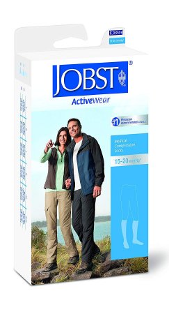 Picture of Compression Socks JOBST® ActiveWear Knee High Medium White Closed Toe110480
