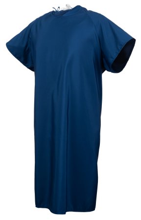 Picture of Patient Exam Gown DermaTherapy® Large Navy Blue Reusable749D5425
