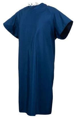Picture of Patient Exam Gown DermaTherapy® Large Navy Blue Reusable749D5425