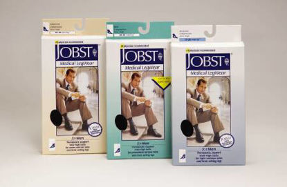 Picture of Compression Stocking JOBST® for Men Knee High Small Khaki Closed Toe115012