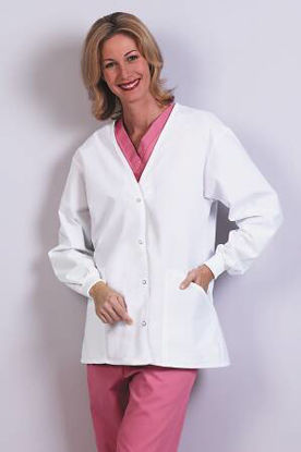Picture of Warm-Up Jacket White Large Hip Length Reusable7364-L