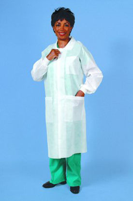 Picture of Lab Coat White 3X-Large Knee Length Disposable231
