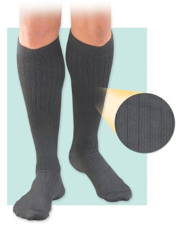 Picture of Compression Socks JOBST® Activa Knee High X-Large Black Closed ToeH3464