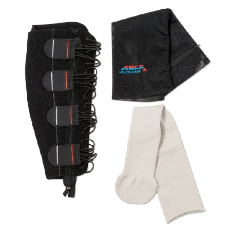 Picture of Compression Wrap with Liner EXTREMIT-EASE® Knee High Small Red / Black Open ToeE10141