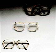 Picture of Radiation Protection Glasses Wolf Wrap Around™ Wraparound Clear Tint Glass Lens Tortoiseshell Frame Over Ear One Size Fits Most14113