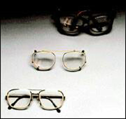 Picture of Radiation Protection Glasses Wolf Wrap Around™ Wraparound Clear Tint Glass Lens Tortoiseshell Frame Over Ear One Size Fits Most14113