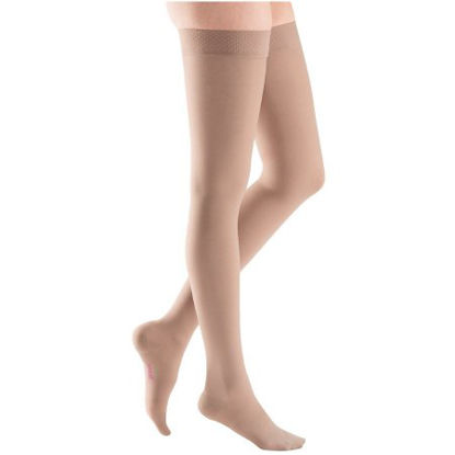 Picture of Compression Stocking mediven plus Thigh High Size 5 Beige Closed Toe29605