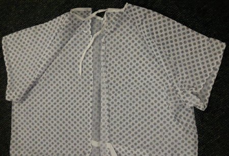 Picture of Patient Exam Gown One Size Fits Most White Print ReusableV61-0310PT