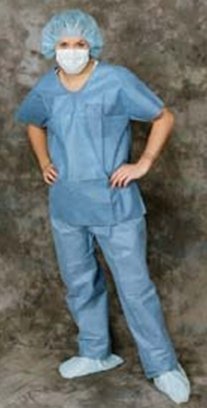 Picture of Scrub Shirt Extra-Safe Medium Navy Blue Short Sleeve3420NBM