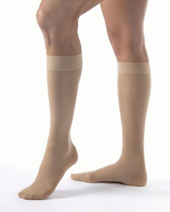 Picture of Compression Stocking JOBST® UltraSheer Knee High X-Large / Petite Natural Closed Toe119607