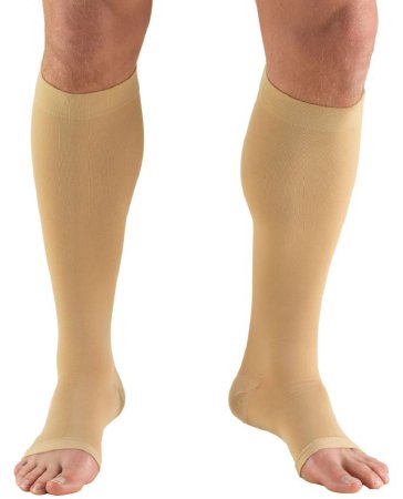 Picture of Compression Stocking Truform® Knee High Medium Beige Open Toe865-BG-M