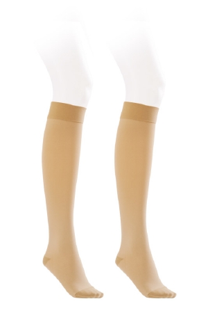 Picture of Compression Stocking JOBST® Opaque Knee High Medium Natural Closed Toe115271